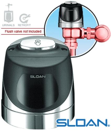 Sloan® RESS-Z-U Sloan Retrofit Automatic Flushers for Zurn Urinals, 1.5/1.0 gpf, Polished Chrome, 1/ea (3325412) RESS Z U