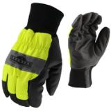 Silver Series™Hi Vis Thermal Lined Cold Weather Glove, Black/Hi Vis Green, Medium, 1 pr, 12 pr/bg, 6 bg/cs RIRWG800M