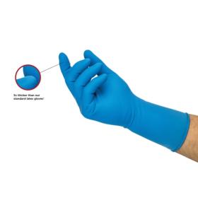 Microflex® SAFEGRIP® Latex Exam Gloves, Powder Free, 10x50, Blue, 14.2 mil - Large SG-375-L