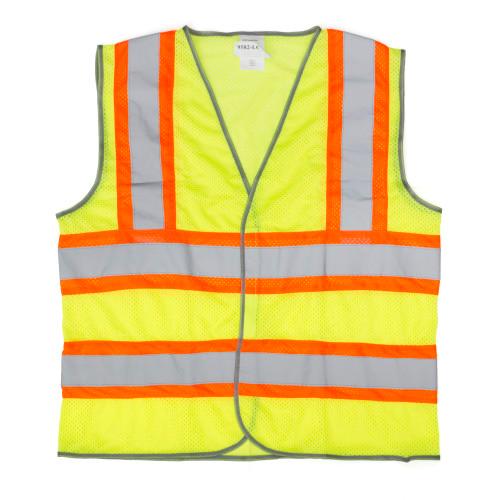 ProWorks® Class 2 Mesh Safety Vest, Hi Vis Green, 4X-Large, 1/bg, 60 bgs/cs SVGM 4X