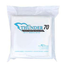 Thunder 70 Polyester Sealed-Edge Cleanroom Wipes, 9