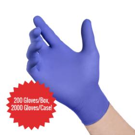 TechNiGlove RiVAL™ Nitrile Powder-Free Exam Gloves, 10x200, Blue, 4 mil, 9.5” -  X-Large TG-RV404