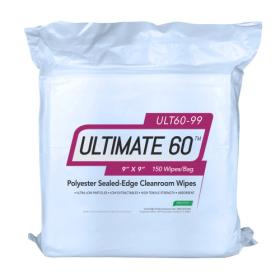 ULTIMATE 60™ Polyester Sealed-Edge Cleanroom Wipes, 9