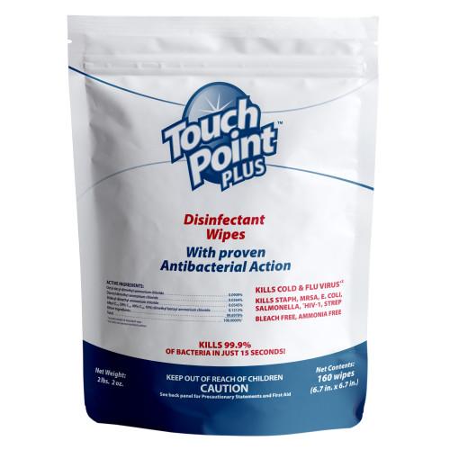 Touch Point Plus Disinfectant Wipes Pouch  6.7x6.7  6 160