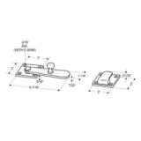 5701 Latch and Keeper - Heavy Duty Throw Brass / Chrome j 5701 2